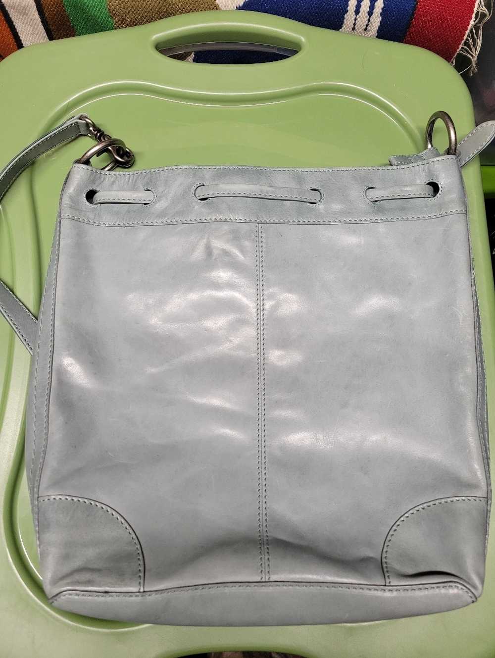 Frye Bucket Bag Light Blue - Picture 2 of 3